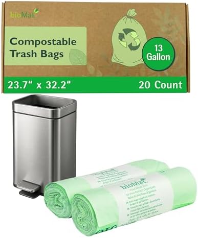 bioMat 13 Gallon Compostable Food Scrap Bags, 20 Count