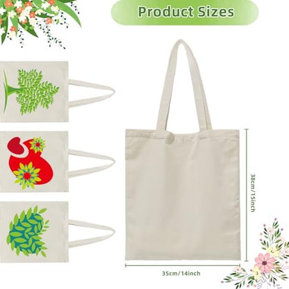 HECTOLIFE 6/12/24/48/ 96 Pack Canvas Tote Bags,Reusable Blank Canvas for Shopping Bags