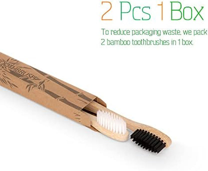 Virgin Forest Bamboo Toothbrushes 8pk, Soft BPA Free Adults Kids