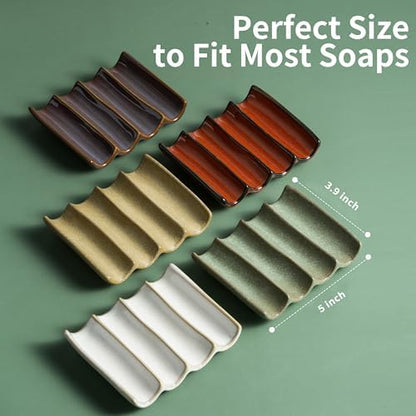 Self Draining Soap Dish, Bar Soap Holder for Shower, Soap-Saving