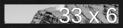 Frame It Easy 33 x 6 Black Grain Wood Frame