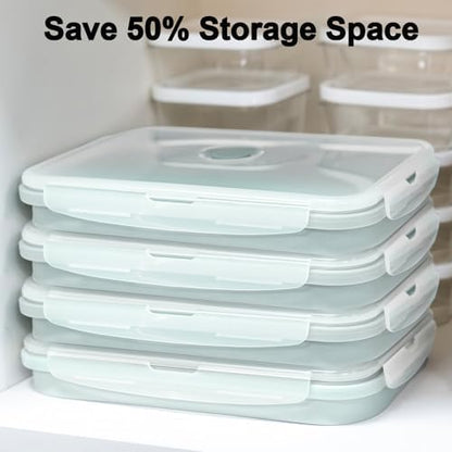 Extra Large Collapsible Silicone Food Storage Containers with Lid, 68oz