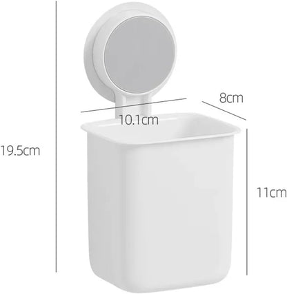 Portable Toothbrush Wall Mounted Holder Toothpaste Mouth Cup Waterproof Holder Drill-Free Bathroom Storage Shelf Rack Organizer