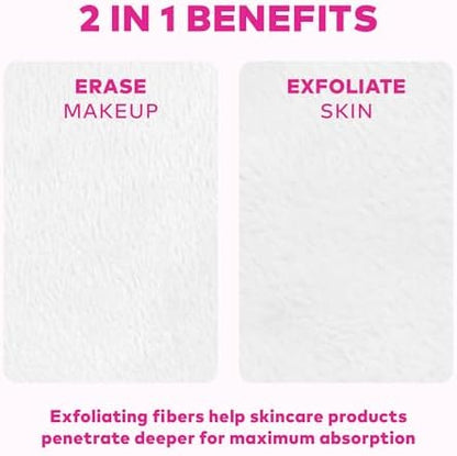 The Original MakeUp Eraser 7-Day Set, Erase All Makeup With Just Water, Including Waterproof Mascara, Eyeliner, Foundation, Lipstick, Sunscreen, and More! Cherry Crush, 7ct