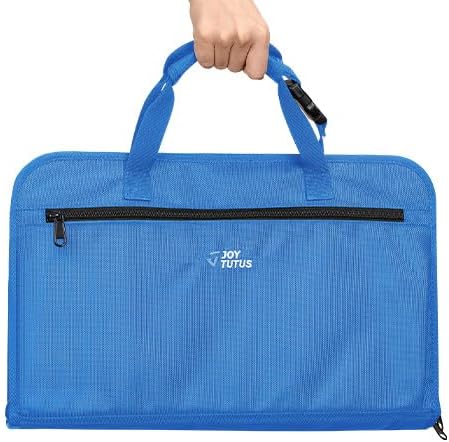 JOYTUTUS 3 in 1 Steering Wheel Eating Tray (Blue), Car Back Seat Laptop Desk, Multifunctional Office Bag Car Work Table for Writing, Car Organizer for Kids, Commuters, Family