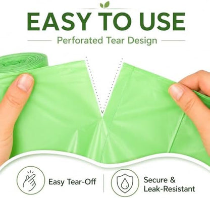 20 Gallon Compostable Trash Bags- 75L Compostable Organic Garbage Bags 100 Count,Large Biodegradable Bags for Household/Garden/Kitchen