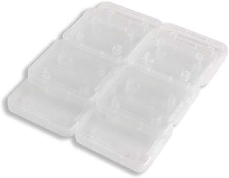 Plastic Memory Card Storage Case Compatible with SD MMC/SDHC PRO Duo White (10 PCS)
