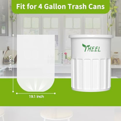 4 Gallon Clear Small Trash Bags Bathroom –Strong Leak-Resistant - 150 Ct
