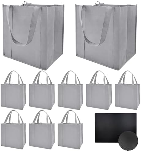 10 pack Reusable Grocery Bags,Thick Bottom-Shopping Bag for Groceries