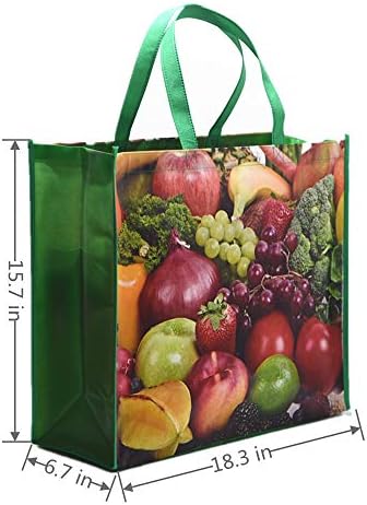 FENELY 6 Pack Reusable Grocery Bags for Shopping, Foldable Large Tote Bags Heavy Duty, Eco-Friendly Ripstop Waterproof