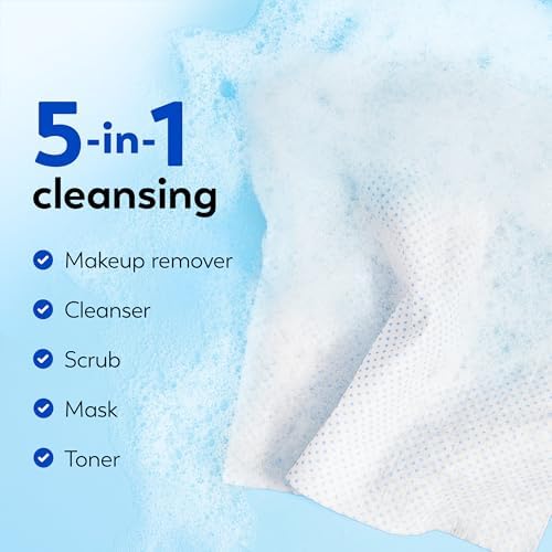 Olay Makeup Remover Wipes, Daily Facials Deep Clean Face Cleanser for Normal to Oily Skin, Alcohol & Fragrance Free, Soft Face Wash Towels, Travel Essentials for Women, Convenient Dry Cloths, 66 ct