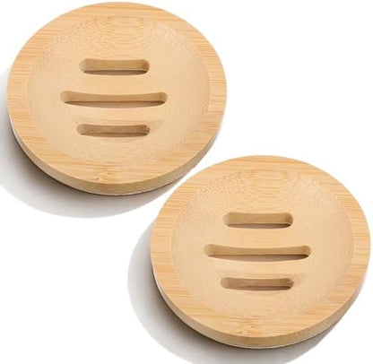 Ymapinc 2PCS Bamboo Soap Holder for Bathroom