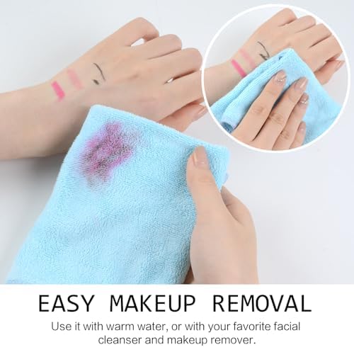 SINLAND Microfiber Facial Cloths Fast Drying Washcloth 12inch x 12inch Absorbent Face Wash Cloth Soft Makeup Remover Cloths
