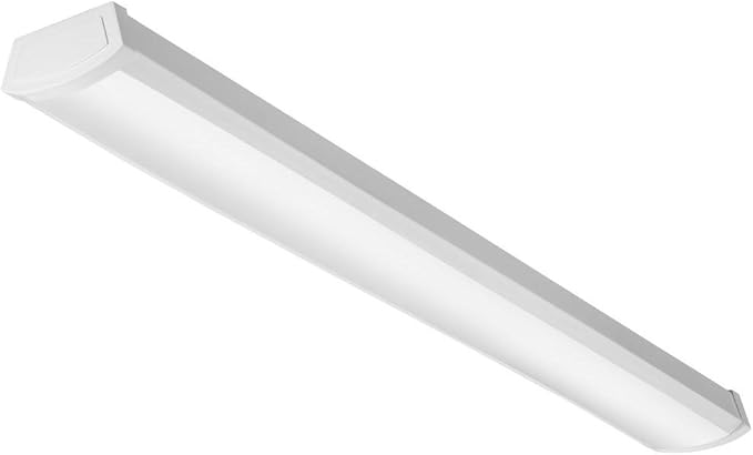 Lithonia Lighting 4 Foot LED Light Fixture, Low-Profile LED Wraparound Flush
