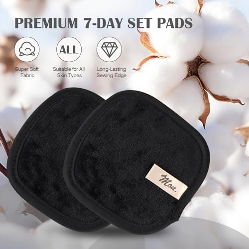 Orighty Makeup Remover Cloths 7-Day Set, Black Makeup Remover Pads