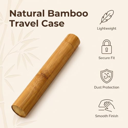 1 PC Bamboo Toothbrush Tube Case Holder Travel Camping Bathroom Accessory Toothbrushes Accessories Toothbrush Travel Containers