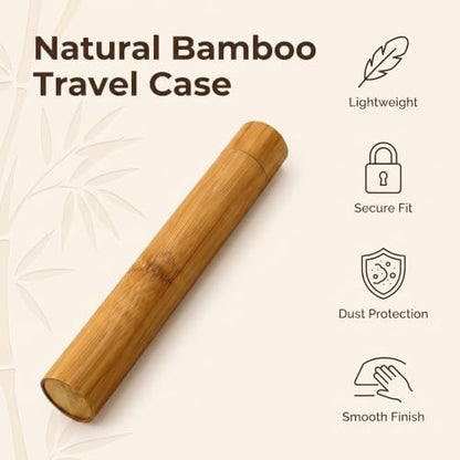 1 PC Bamboo Toothbrush Tube Case Holder Travel Camping Bathroom Accessory Toothbrushes Accessories Toothbrush Travel Containers