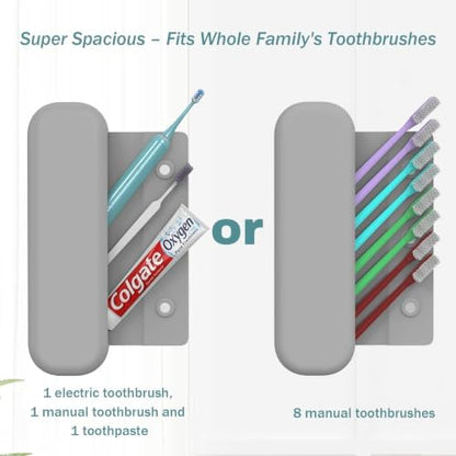 Silicone Toothbrush Travel Case, Pro Large Toothbrush Cover for Traveling