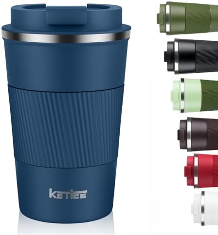 KETIEE Travel Mug 12oz, Insulated Coffee Mug with Leakproof Lid
