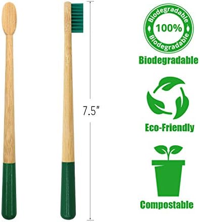 Virgin Forest Bamboo Toothbrushes 6pk, Charcoal Soft Sensitive Gums