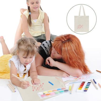 HECTOLIFE 6/12/24/48/ 96 Pack Canvas Tote Bags,Reusable Blank Canvas for Shopping Bags
