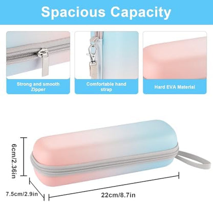 Toothbrush Travel Case for Oral B/Oral-B Pro 1000 1500 5000 7000 7500 9600/ Philips Sonicare 4100 5100 6100 5300 Electric Toothbrush, Portable Hard Protective Storage Bag (Gradient Case and 2 Caps)