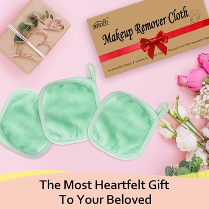 HOMEXCEL Makeup Remover Cloth 12 Pack Reusable Makeup Remover Pads Washable