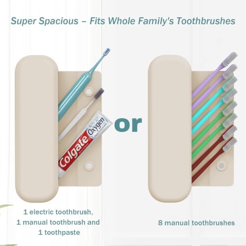 Silicone Toothbrush Travel Case, Pro Large Toothbrush Case for Traveling