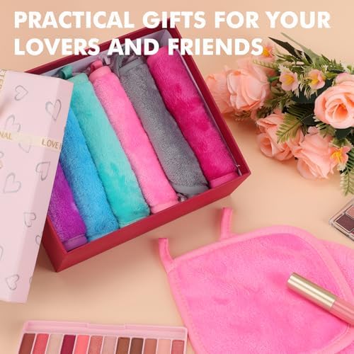 Reusable Makeup Remover Cloths 24 Pack, 6.5"x6.5" Reusable Face Towels