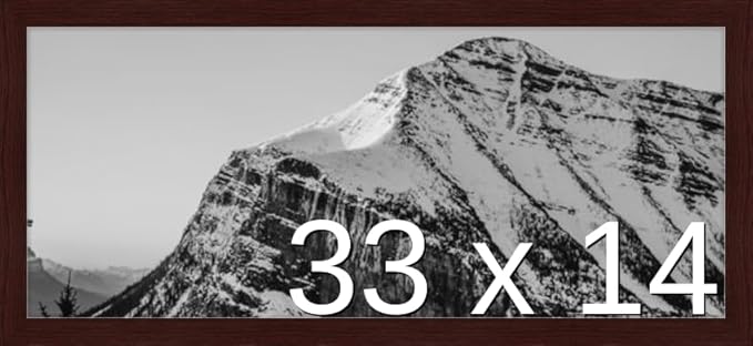 Frame It Easy 33 x 14 Merlot Wood Frame