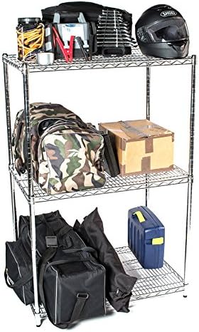 Omega 30" Deep x 36" Wide x 86" High 3 Tier Chrome Starter Shelving Unit