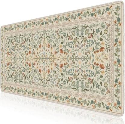 iCasso Desk Mat for Keyboard and Mouse, Large Mouse Pad, 35.4x15.7in,Beige