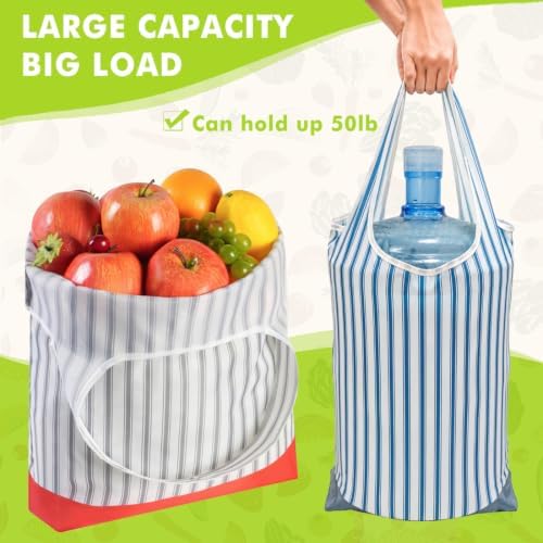 TOGETRUE Reusable Grocery Bags, Foldable Shopping Bag, Bulk Packable Tote