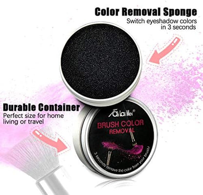 TailaiMei 4 Pack Color Removal Cleaner Sponge, Quickly & Easily Clean Makeup Brushes Without Water or Chemical Solutions Eliminating Drying Time - Switch Eyeshadow Colored Immediately