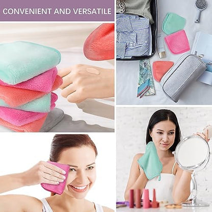 VIVOTE Microfiber Face Cloth Quick Drying Flannel Makeup Remover Pads 6pcs