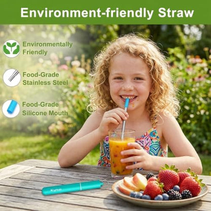 Kynup Reusable Collapsible Metal Straws, Cruise Ship Essentials (3Packs)