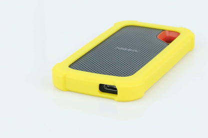 LEFXMOPHY Cover Case Replacement for SanDisk Extreme Portable 500GB 1TB 2TB 4TB New Generation External SSD - Up to 1050MB/s, SDSSDE61 Soft Silicone Portective Skin Sleeve, Yellow