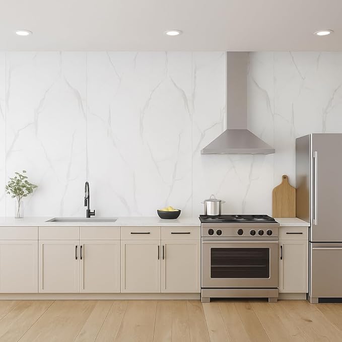 Dundee Deco Faux Marble Wall Panels - 2 ft X 4 ft - Glossy