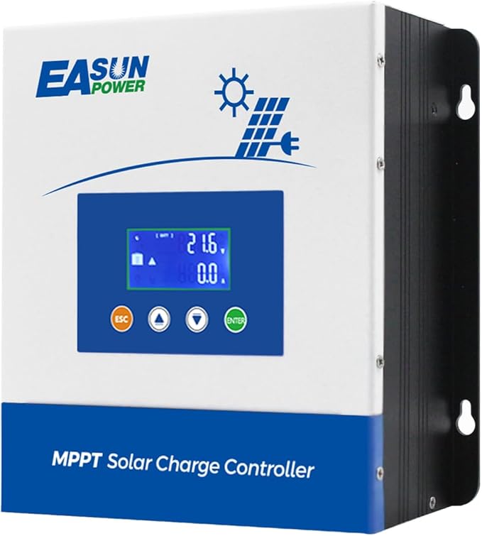POWLAND 60A MPPT Solar Charge Controller, 12V/24V/36V/48V Auto, Max Input 150V