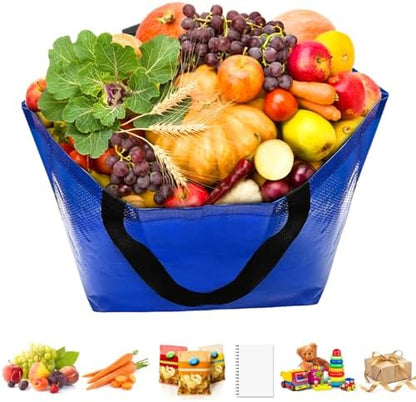 12 Pieces Reusable Grocery Bags, XL Heavy Duty Plastic Shopping Bag