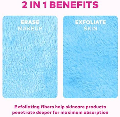 The Original Makeup Eraser 7-Day Set, Erase All Makeup with Just Water, Including Waterproof Mascara, Eyeliner, Foundation, Lipstick, Sunscreen, and More! Cloud 9, 7ct.