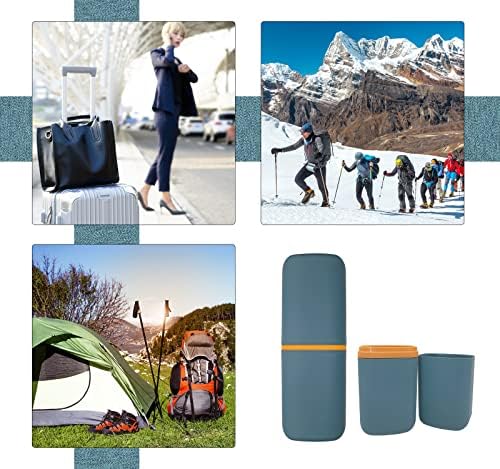 Travel Toothbrush Cup Case, Toothbrush Travel Container Portable Travel Toothbrush Holder Toothpaste Storage for School Camping Business Trip Bathroom