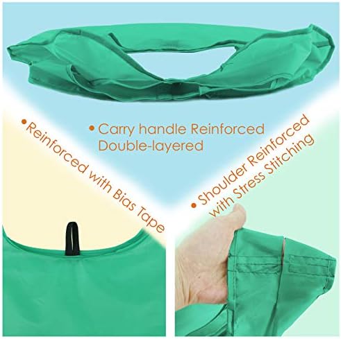 BeeGreen Groceries Reusable Bags for Shopping Compact Cute Solid Color Cloth Grocery Totes Set of 12 Fold up Packable Recycling Shopper Baggies w Zipper Carry Pouch for Supermarket