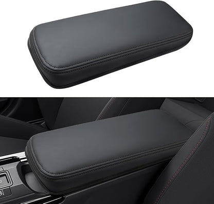 INTGET Center Console Cover for 2026 Toyota Prius Accessories 2023 2024 2025 LE XLE Limited Car Interior Leather Middle Armrest Arm Rest Lid Cushion Pad Protector (2023+, Black Stitches)