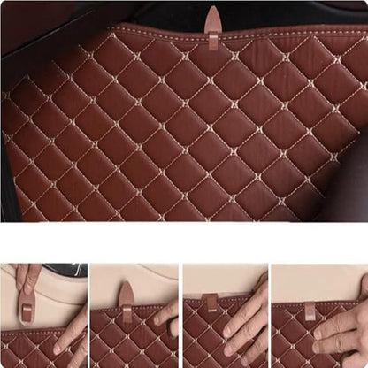 Custom Making Car Floor Mats Compatible with Audi BMW Mercedes-Benz Toyota Lexus Honda Infiniti Nissan Hyundai Kia All Models 2005-2026 (Striped Brown)