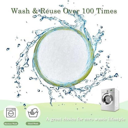 Chloven Reusable Cotton Rounds 30 Pack Washable Bamboo Makeup Remover Pads