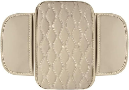Car Armrest Pad for Cadillac SRX II 2009-2013, Waterproof Center Console Cushion Pad Cover Armrest Storage Box Mat Protection Interior Accessories,Beige