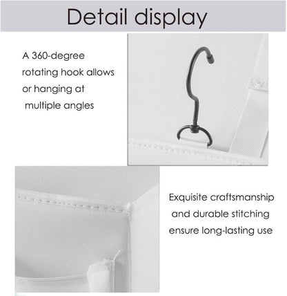 Bedside Caddy Bedside Storage Organizer,Bed Caddy With Thickened Material Suitable for Homes, Dormitories, Hospitals, Cribs, RVs，Great for Magazines,Books,Remote, Phone (white)