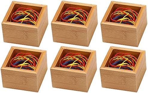 YBM Home Bamboo Drawer Organizer Storage Box for Kitchen Drawer, Junk Drawer, Office, Bedroom, Children Room, Craft, Sewing, and Bathroom, 6 Pack 3x3x2 inch