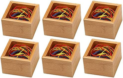 YBM Home Bamboo Drawer Organizer Storage Box for Kitchen Drawer, Junk Drawer, Office, Bedroom, Children Room, Craft, Sewing, and Bathroom, 6 Pack 3x3x2 inch